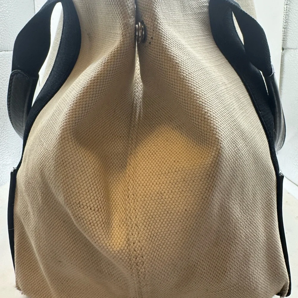 Balenciaga Paris Black and Cream Small Tote Authentic